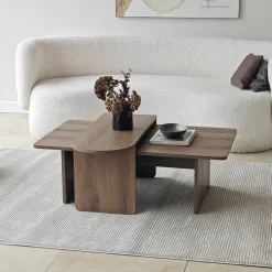 Reykjavik (82 x 40 x 33 cm) Soffbordsset Brons valnöt