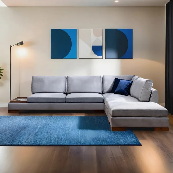 Reykjavik hörn med puff (313-193 x 97 x 80 cm) Hörnsoffa Mörkgrå