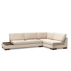 Reykjavik hörn med puff (313-193 x 97 x 80 cm) Hörnsoffa Beige