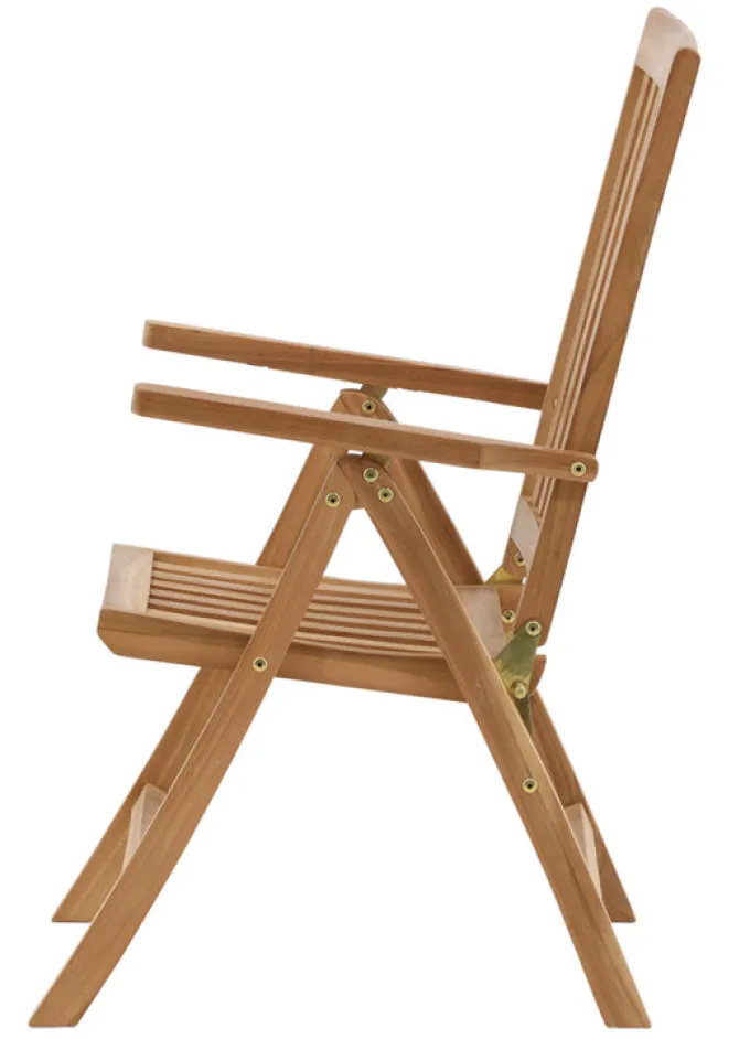 Rimini Matgrupp 100 cm ink Positionsstolar Teak