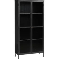 Riviera Vitrinskåp 190 cm Svart