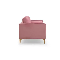 Rom (215 x 90 x 70 cm) 3-sitssoffa Dammig rosa