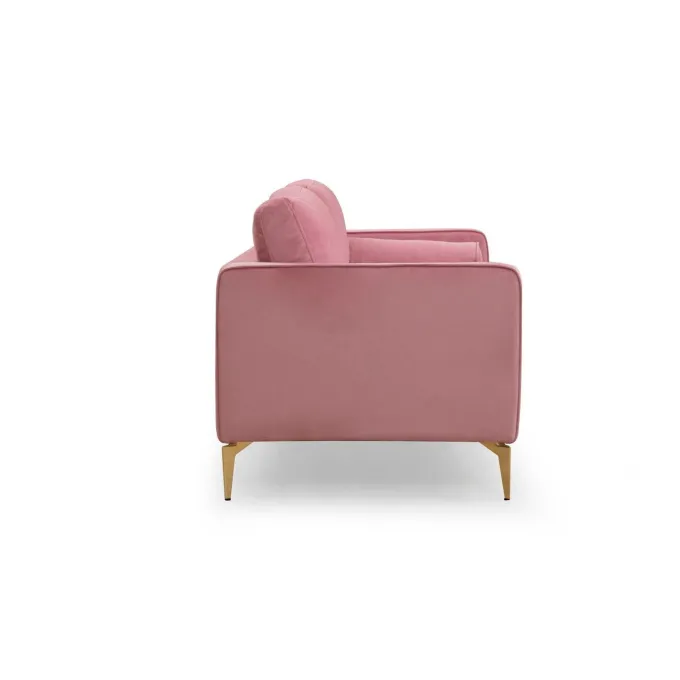 Rom (215 x 90 x 70 cm) 3-sitssoffa Dammig rosa
