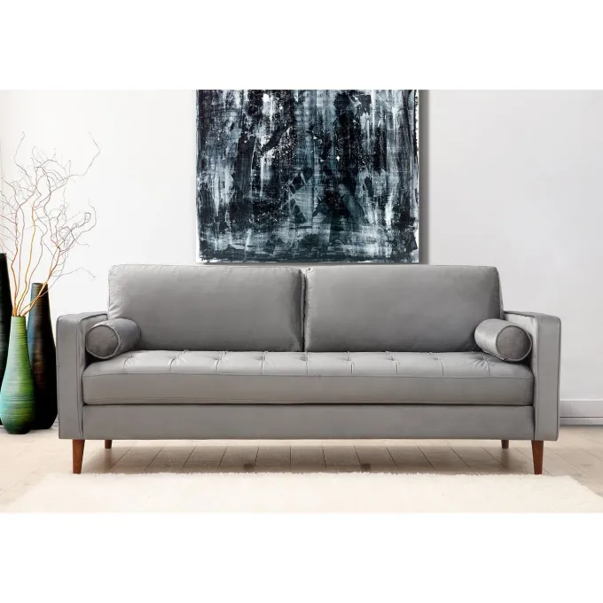 Rom (215 x 90 x 70 cm) 3-sitssoffa Ljusgrå