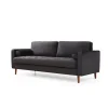 Rom (215 x 90 x 70 cm) 3-sitssoffa Svart ek