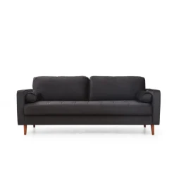 Rom (215 x 90 x 70 cm) 3-sitssoffa Svart ek