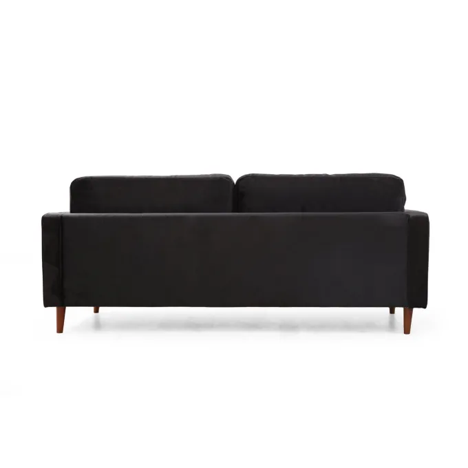 Rom (215 x 90 x 70 cm) 3-sitssoffa Svart ek