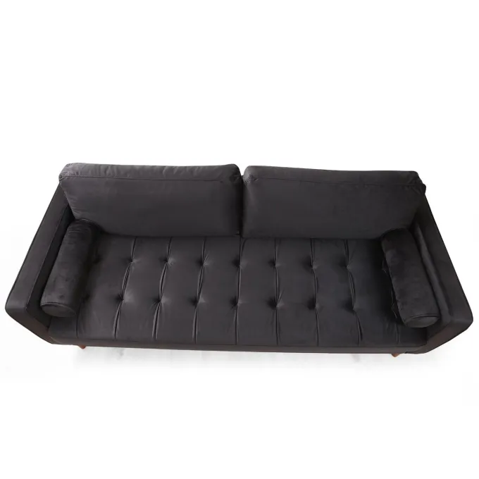 Rom (215 x 90 x 70 cm) 3-sitssoffa Svart ek