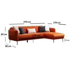Roseau Hörn (270-170 x 98 x 85 cm) Bäddsoffa, hörn Höger