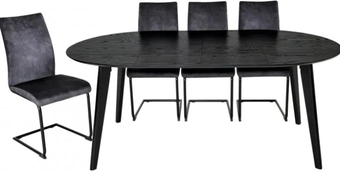 Sagene Matbord 110 cm Svart Ek