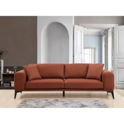 Sapporo 3 (235 x 90 x 80 cm) 3-sitssoffa Rio-röd