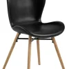 Sedan Matstol PU retro Svart/Ek