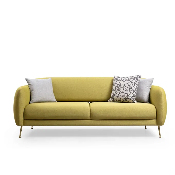 Sevilla 3-sits (214 x 98 x 85 cm) 3-sits bäddsoffa Gul