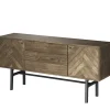 Sideboard Nr.230 Fiskbensdörrar 180x85 cm Rökoljad Ek