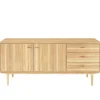 Sideboard Nr.420 2st Trädörrar 3st Lådor 186x80 cm Oljad Ek