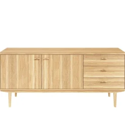 Sideboard Nr.420 2st Trädörrar 3st Lådor 186x80 cm Oljad Ek