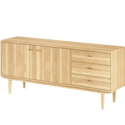 Sideboard Nr.420 2st Trädörrar 3st Lådor 186x80 cm Oljad Ek
