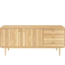 Sideboard Nr.420 2st Trädörrar 3st Lådor 186x80 cm Oljad Ek