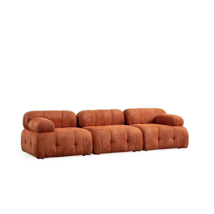 Siena 3 (290 x 95 x 75 cm) 3-sitssoffa Orange