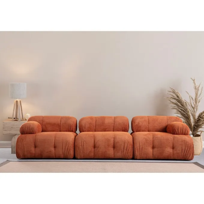 Siena 3 (290 x 95 x 75 cm) 3-sitssoffa Orange