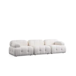 Siena 3 (290 x 95 x 75 cm) 3-sitssoffa Vit