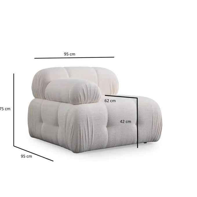 Siena 3 (290 x 95 x 75 cm) 3-sitssoffa Vit