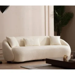Siena Cream Bouclette (230 x 75 x 94 cm) Cream 3-sitssoffa