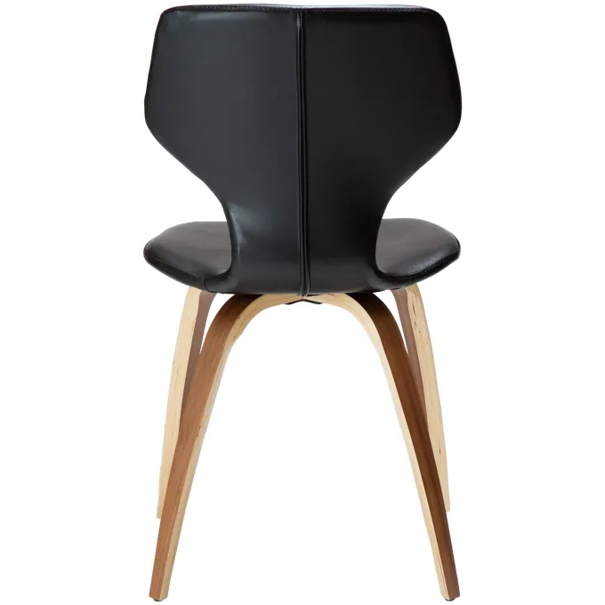 S.I.T Stol Vintage Black Art.Leather, Walnut
