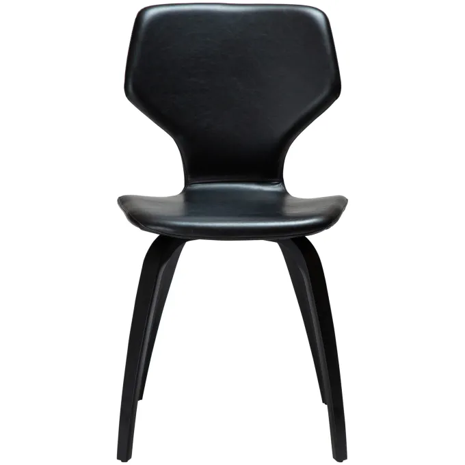 S.I.T Stol Vintage Black Art.Leather, Black Oak