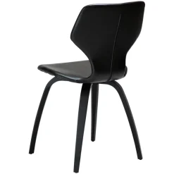 S.I.T Stol Vintage Black Art.Leather, Black Oak