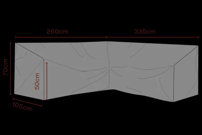 Soffskydd L335/R260 cm Andas