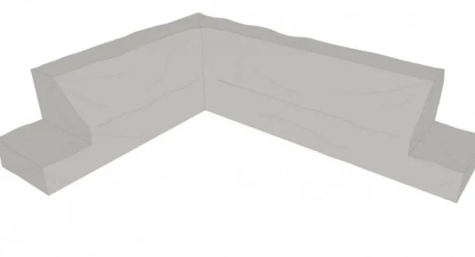 Soffskydd L339/R269 cm Grå