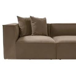 Sora (350 x 65 x 190 cm) Hörnsoffa Brun