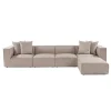 Sora (350 x 65 x 190 cm) Hörnsoffa Sandbeige