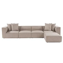 Sora (350 x 65 x 190 cm) Hörnsoffa Sandbeige