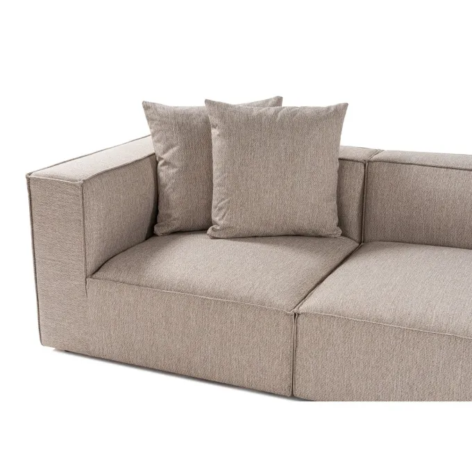 Sora (350 x 65 x 190 cm) Hörnsoffa Sandbeige