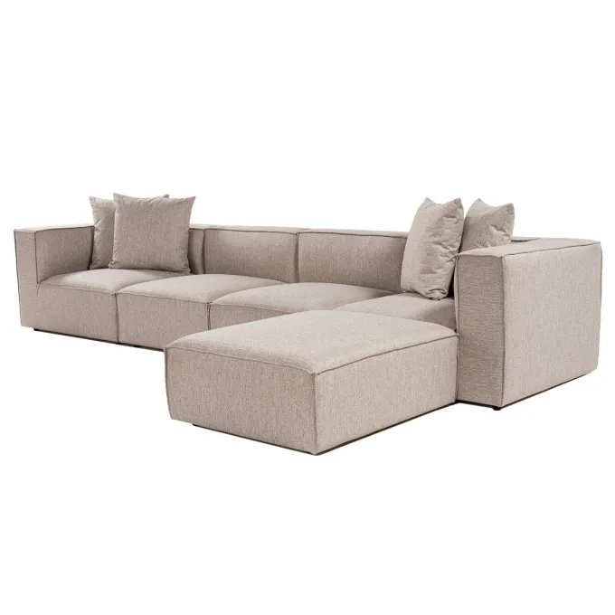 Sora (350 x 65 x 190 cm) Hörnsoffa Sandbeige
