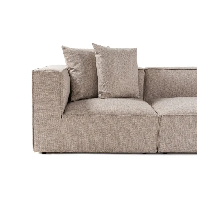 Sora (350 x 65 x 190 cm) Hörnsoffa Sandbeige