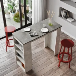 Stavro Bar (120 x 101,8 x 51,6 cm) Bardisk Grå