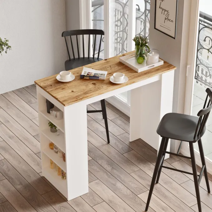 Stavro Bar (120 x 101,8 x 51,6 cm) Bardisk Atlantisk furu Vit