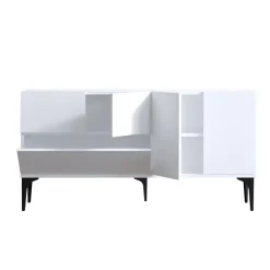 Surabaya (150 x 75 x 35 cm) Vit Svart Konsol