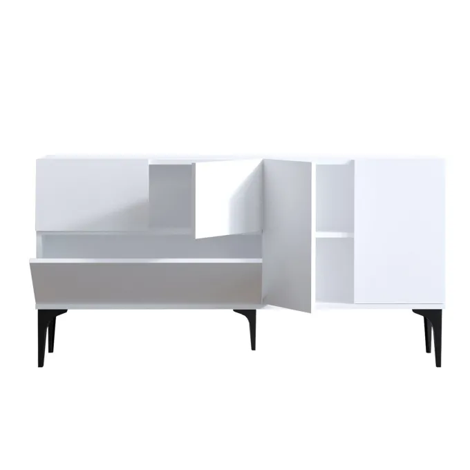 Surabaya (150 x 75 x 35 cm) Vit Svart Konsol