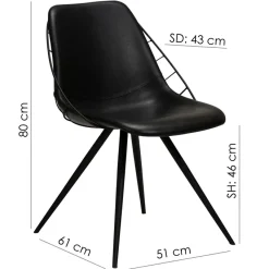 Sway Stol Vintage Black Art.Leather
