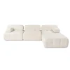 Tallinn 3-sits med puff (300-200 x 100 x 80 cm) Hörnsoffa Creme