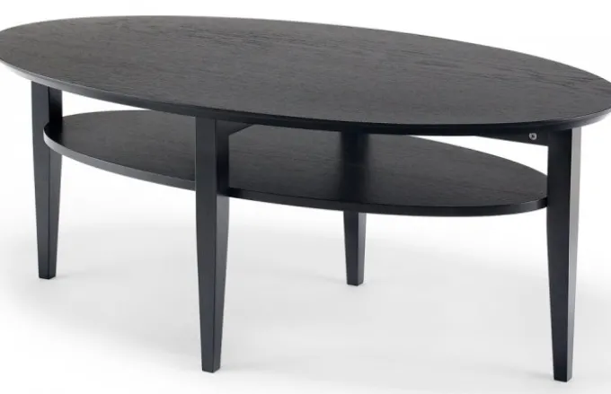 Tango Soffbord Ellips 130cm Svartbetsad Ek