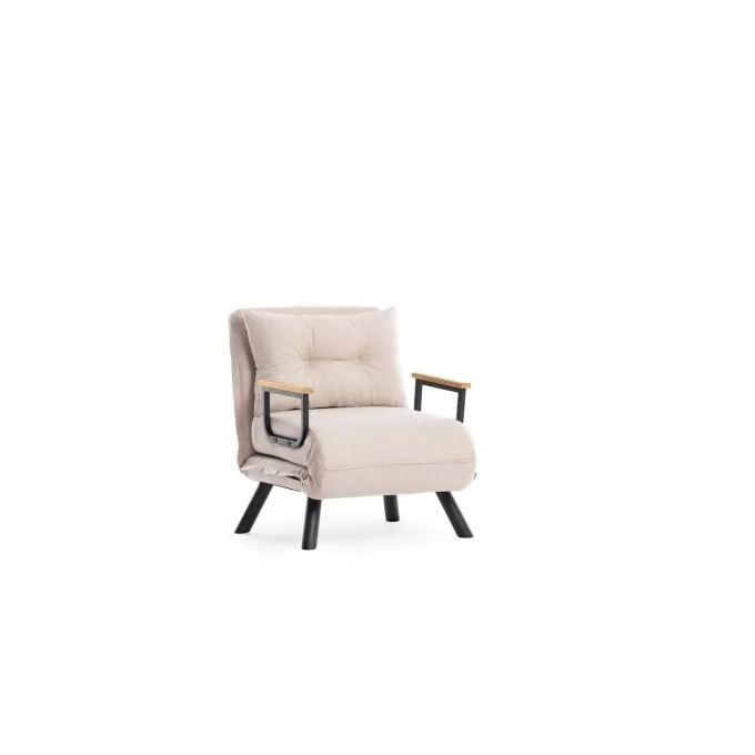 Tarawa v2 Enkel (26 x 120 x 60 cm) Creme 1-sits bäddsoffa