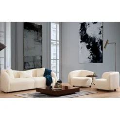 Tbilisi (236 x 76 x 91 cm) Creme 3-sitssoffa