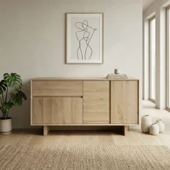 Tbilisi (146 x 76 x 45 cm) Konsolbord Naturlig ek
