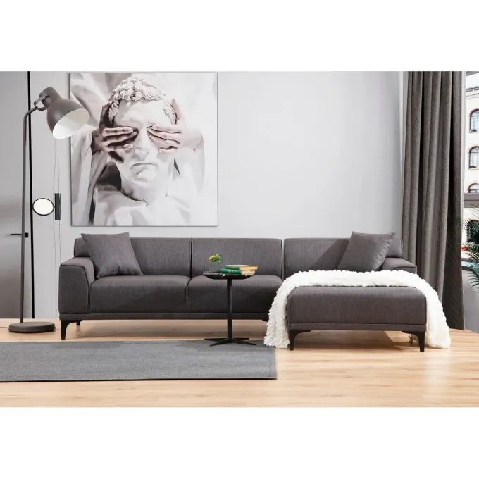 Tbilisi Corner (165 x 90 x 110 cm) Hörnsoffa Antracit, Höger