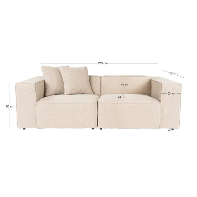 Tbilisi 2-sits (220 x 108 x 65 cm) 2-sitssoffa Persika